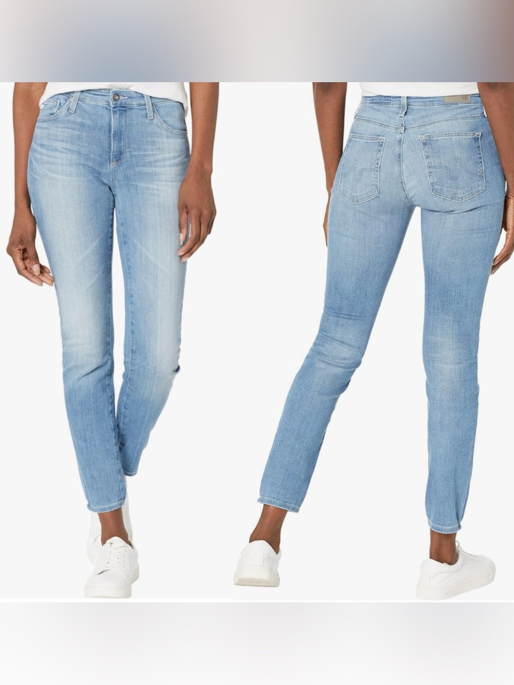 AG Adriano Goldschmied The Prima Crop Cigarette Jeans Light Wash Size 27
